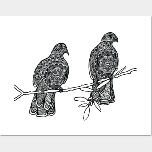 A Pair of Doves (Design on Front) Posters and Art